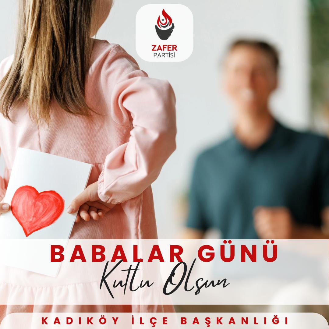 Kıymetlimiz babalarımızın babalar günü kutlu olsun. Evlatlarıyla birlikte sağlıklı, mutlu yıllar diliyoruz. Ebediyete intikal eden tüm babalarımıza da rahmet diliyor onları minnetle anıyoruz. #ZaferPartisi <a href="/zaferpartisi/">Zafer Partisi</a> <a href="/umitozdag/">Ümit Özdağ</a> <a href="/ZaferPartisi_34/">Zafer Partisi İstanbul İl Başkanlığı</a> <a href="/eerhan1/">Erdoğan Erhan</a> <a href="/zfrkdkyasutas/">Asu Taş</a>