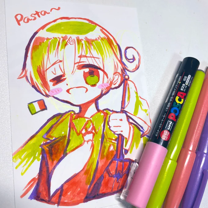 これはこないだ息抜きで描いたヘタリアのイタちゃん
