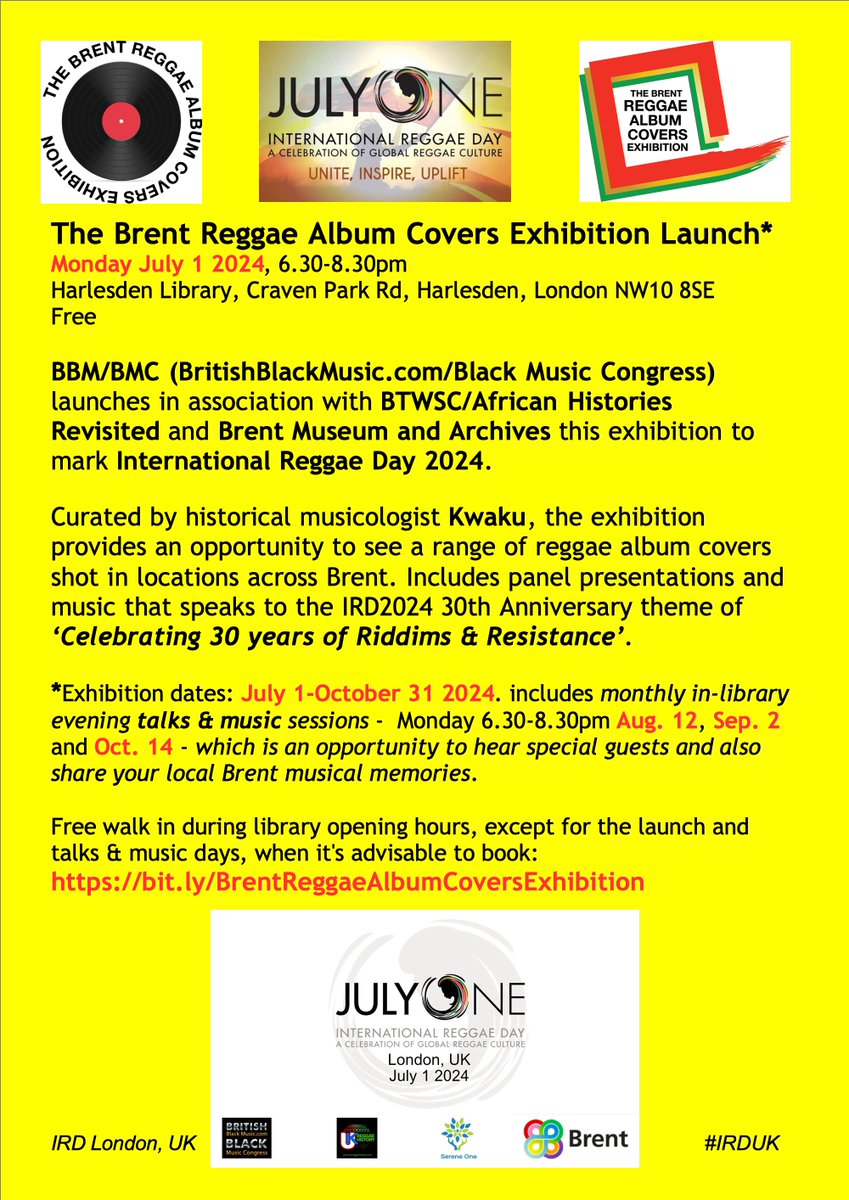 International #Reggae Day?

#IRDUK London, UK Xtra 2024
Goldsmiths University
June 29

#IRDUK London, UK 2024
Harlesden Library
July 1

IRDUK.co.uk

<a href="/ReggaePolitics/">Stuart Borthwick</a> <a href="/AlexanderNut/">Alexander Nut</a> <a href="/Akhenaten_Sound/">Hugh Clarke</a> <a href="/ReggaeReactor/">Reggae Reactor</a> <a href="/reggaeville/">REGGAEVILLE.com</a> <a href="/ReggaeReactor/">Reggae Reactor</a> <a href="/SteveCooperEsq/">“The Underground Reggae Paparazzi” Cooper👨🏻‍⚖️</a> <a href="/JJyabbas/">Judith Jacob</a>