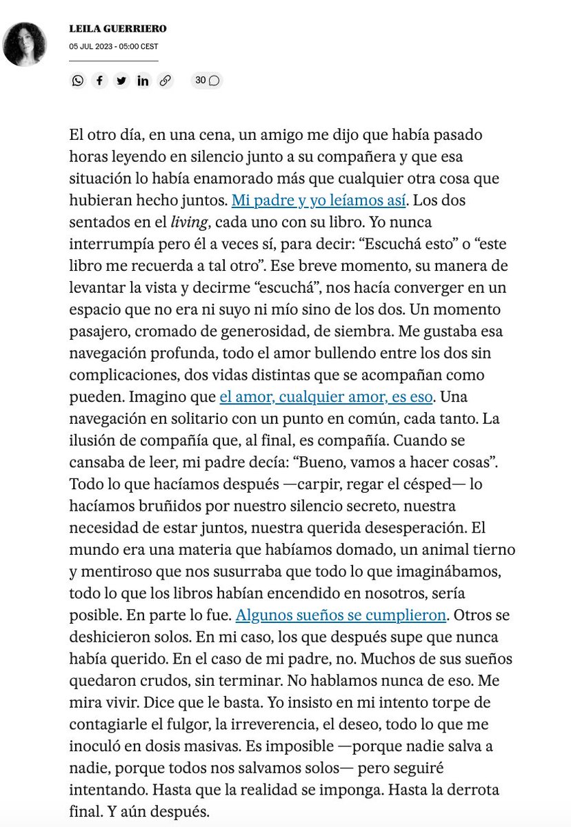 Hoy es el día del padre en Argentina, un buen momento para rescatar esta columna de Leila Guerriero.