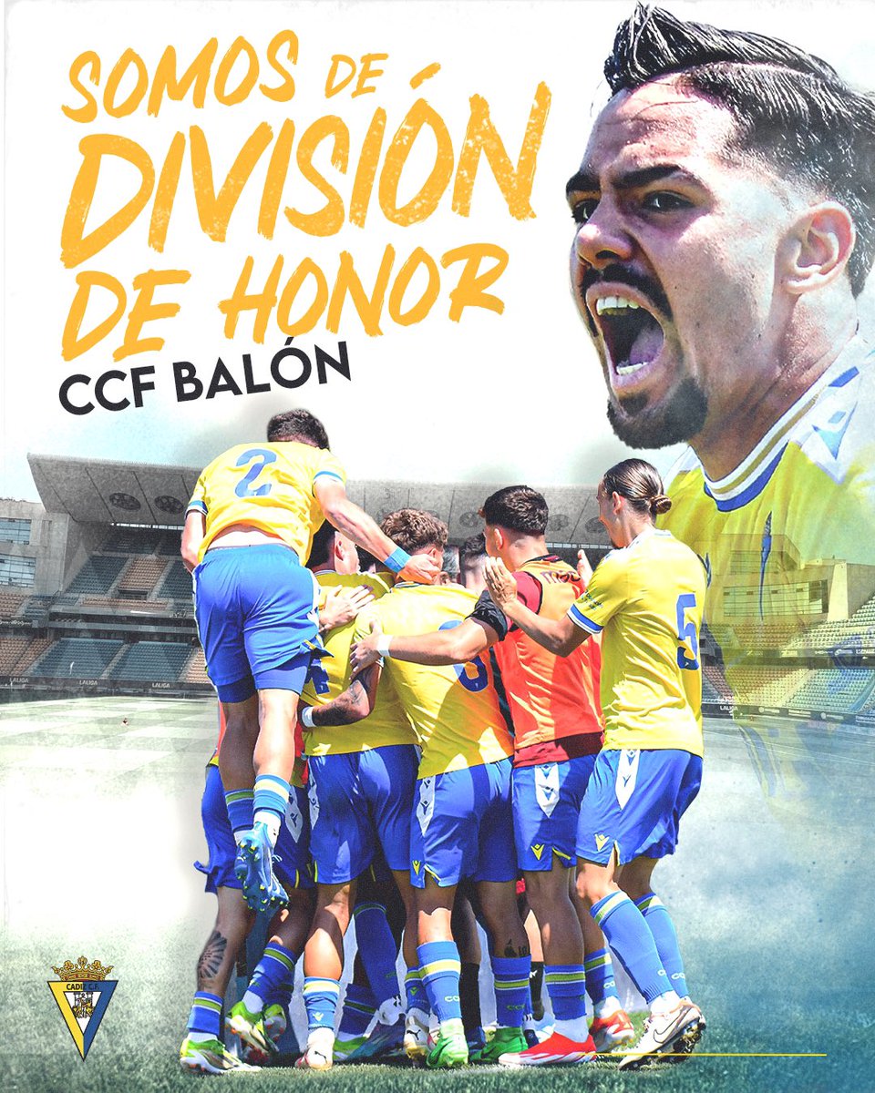 #CanteraCadista 💛💙

👏🏻😍 ¡Podemos decir, alto y claro, que 𝐞𝐥 𝐂𝐚́𝐝𝐢𝐳 𝐂𝐅 𝐁𝐚𝐥𝐨́𝐧 𝐞𝐬 𝐞𝐪𝐮𝐢𝐩𝐨 𝐝𝐞 𝐃𝐈𝐕𝐈𝐒𝐈𝐎́𝐍 𝐃𝐄 𝐇𝐎𝐍𝐎𝐑!