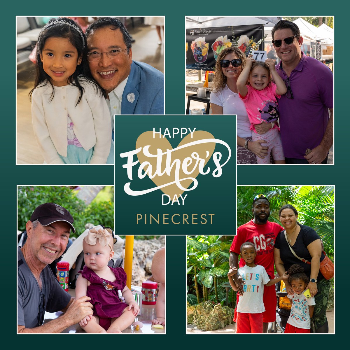 "🎉 Happy Father's Day from Pinecrest! ❤️ Today, we celebrate the dads who've built our community with love and care. Whether you're spending the day in our parks, or garden, or grilling in the backyard, we hope it's filled with joy and cherished moments. #PinecrestDads