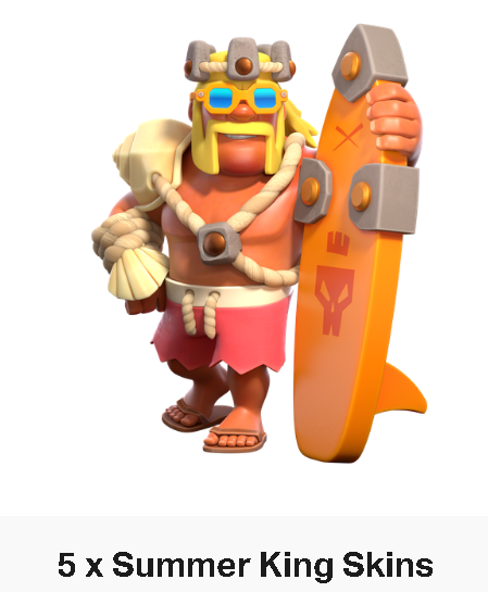 SUMMER KING SKINS ( X 3 ) 
Vuoi vincere una SKIN estiva📷 ( X 3 ) per il Re Barbaro📷? 
Partecipa a questo GIVEAWAY!📷 
Se vincerai una delle 3 SKIN in palio ti manderò un link per riscattarla comodamente in game. 

Per partecipare al GIVEAWAY: 
📷 Like &amp; Repost 
📷Follow :