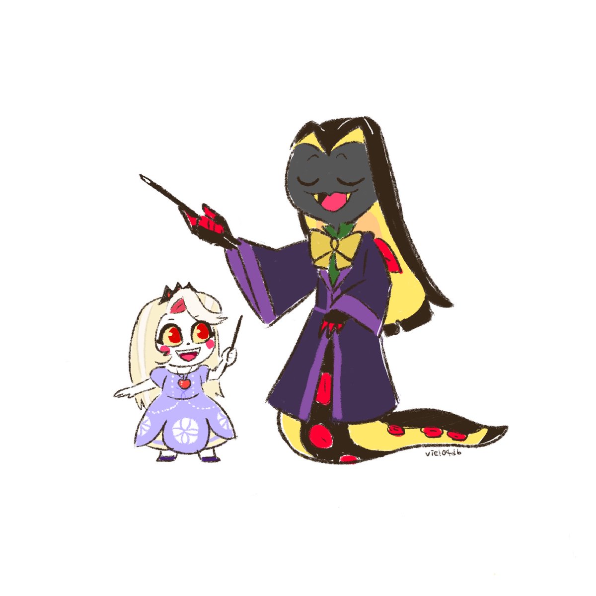 viel04db's tweet photo. お城で魔法使いをやっていた時の🐍
(なんか近いものがあると思って描いたパロ) https://t.co/JSekz2C5iz