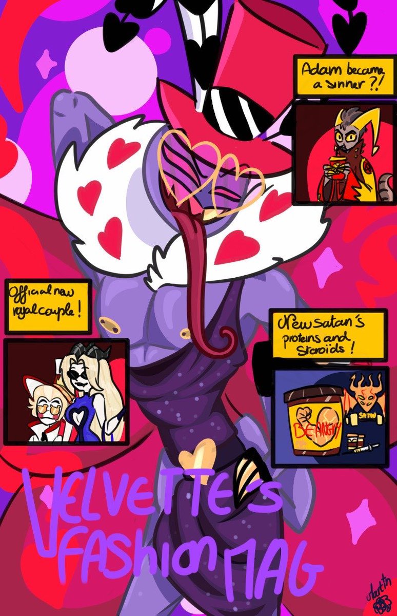 ❀ NEW BLOODY LATTE COMICS ❀ 
︶꒦꒷♡꒷꒦︶︶꒦꒷♡꒷꒦︶︶꒦꒷♡꒷꒦︶

COME SEE HELL’S GOTTEST FASHION 
︶꒦꒷♡꒷꒦︶︶꒦꒷♡꒷꒦︶︶꒦꒷♡꒷꒦︶
youtu.be/KdYxxSmaxt4?si…
︶꒦꒷♡꒷꒦︶
Valentino voiced by @Tomato_Soup23 
︶꒦꒷♡꒷꒦︶
Valvette voiced by <a href="/redhead6203/">Oliver</a>