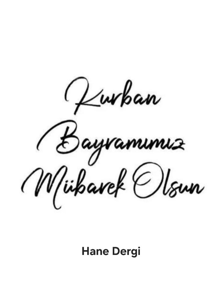 Dostluğun, barışın, huzur ve mutluluğun gönüllerde yaşandığı sevgi dolu daha nice bayramlar dileriz.🪻

#iyibayramlar 
#eidmubarak 
#hanedergi