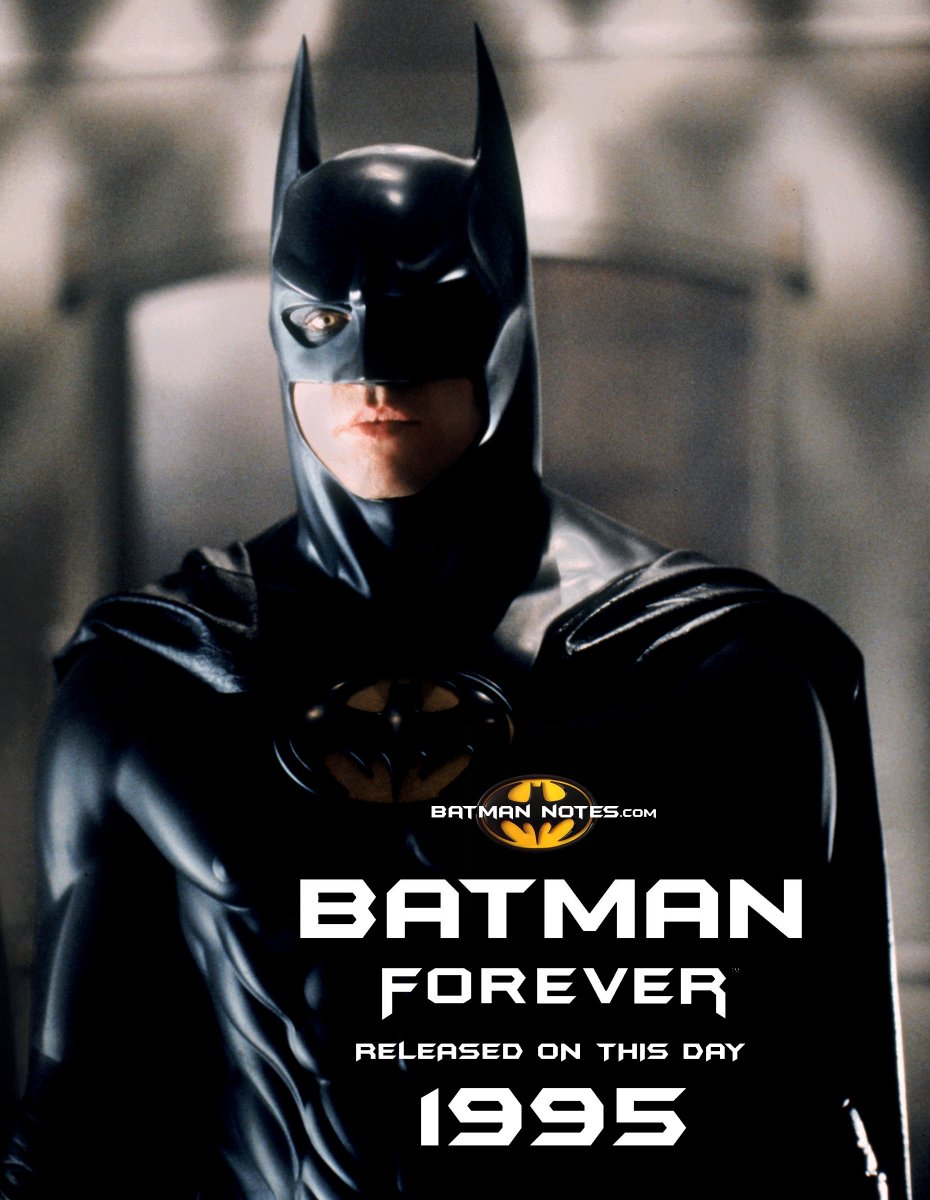 BatmanNotes's tweet image. Batman Forever was released on this day in 1995. When was the first time you watched this film? How would you rate it on a scale of 1-10?
