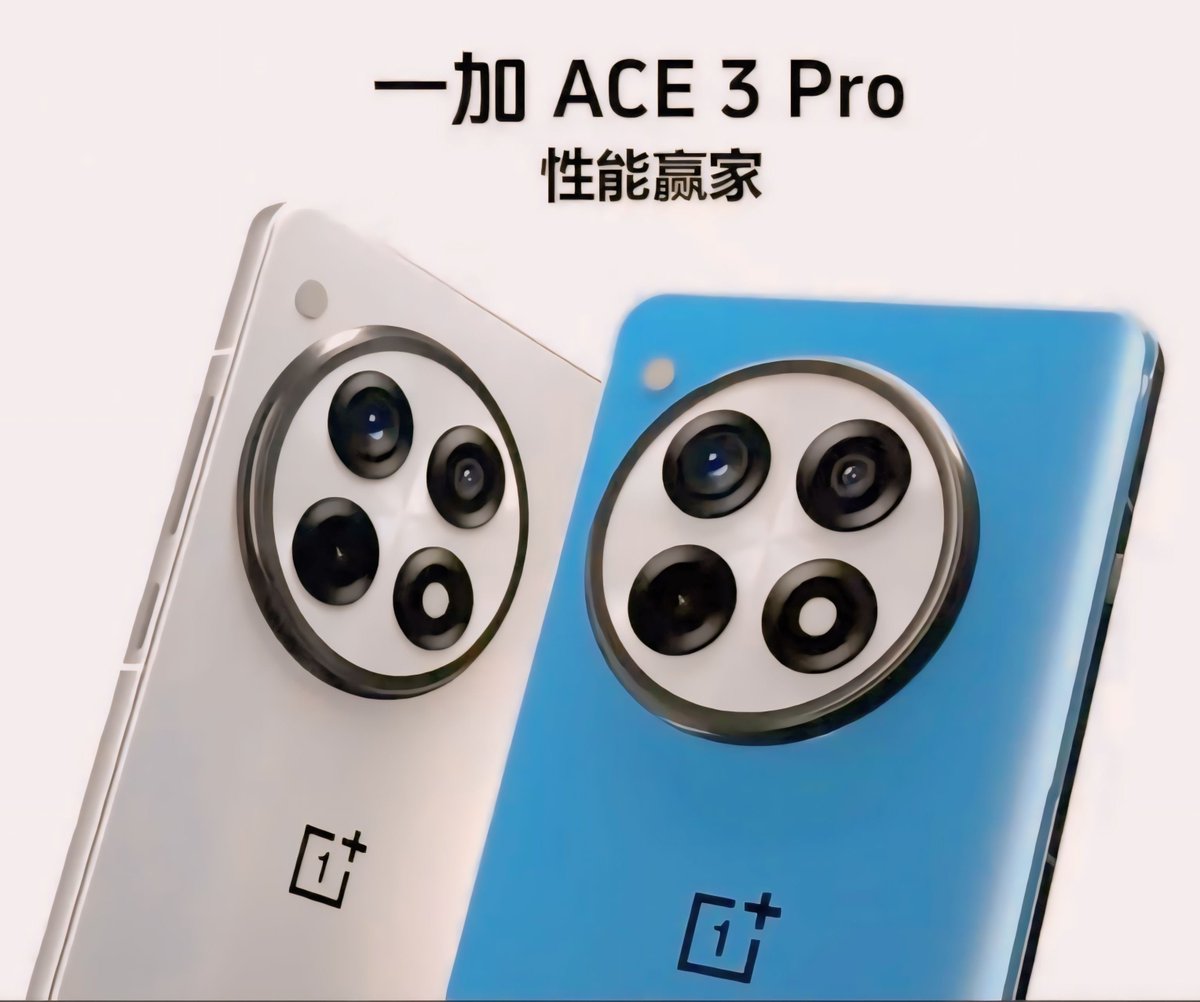 yabhishekhd's tweet image. OnePlus Ace 3 Pro. 👀

Expected specifications
📱 6.78" 1.5K BOE X1 8T LTPO OLED curved ProXDR display, 120Hz refresh rate, Gorilla glass victus 2, 1600nits HBM
🔳 Qualcomm Snapdragon 8 Gen 3 chipset
🍭 Android 14
📸 50MP OIS+8MP+2MP rear camera
🤳 16MP front camera
🔋 6100mAh