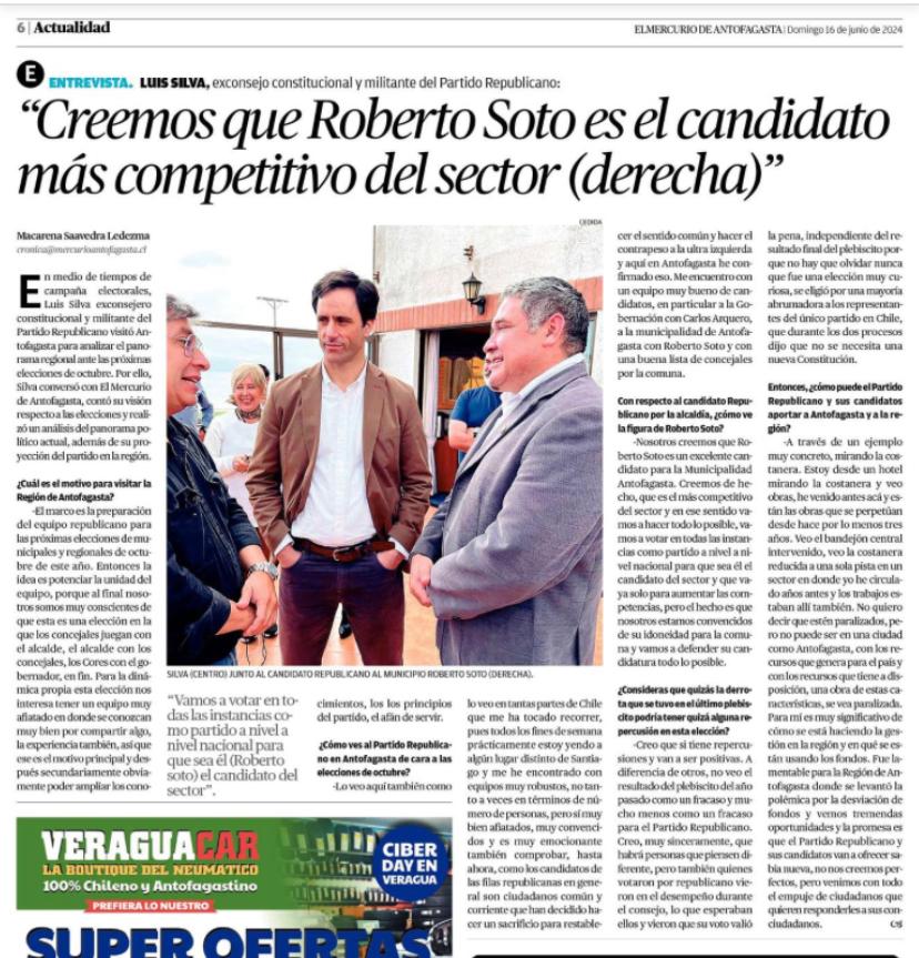 Debemos cambiar la de Antofagasta, queremos una Perla limpia y segura.