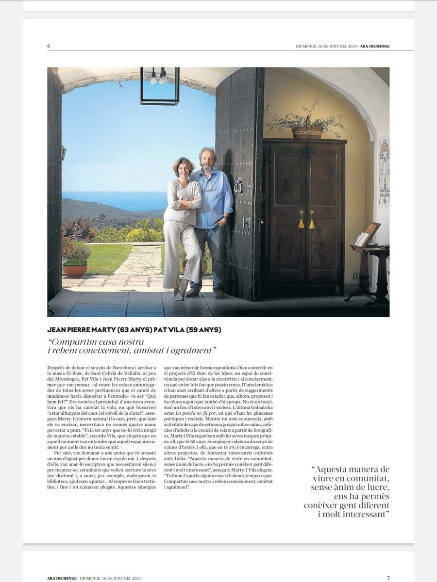 Meius Ferrés (@mferres) on Twitter photo <a href="/Elboscdeleside1/">Elboscdelesidees</a>, un lloc d'intercanvi i saviesa. Bon reportatge de <a href="/barbarajulbe/">Bàrbara Julbe i Sallés</a> sobre El Bosc de les Idees! A molta gent ens ha impactat de ple a la nostra vida, ja no la concebem sense aquests caps de setmana. <a href="/Elboscdeleside1/">Elboscdelesidees</a>, un lloc d'intercanvi i saviesa. Bon reportatge de <a href="/barbarajulbe/">Bàrbara Julbe i Sallés</a> sobre El Bosc de les Idees! A molta gent ens ha impactat de ple a la nostra vida, ja no la concebem sense aquests caps de setmana.