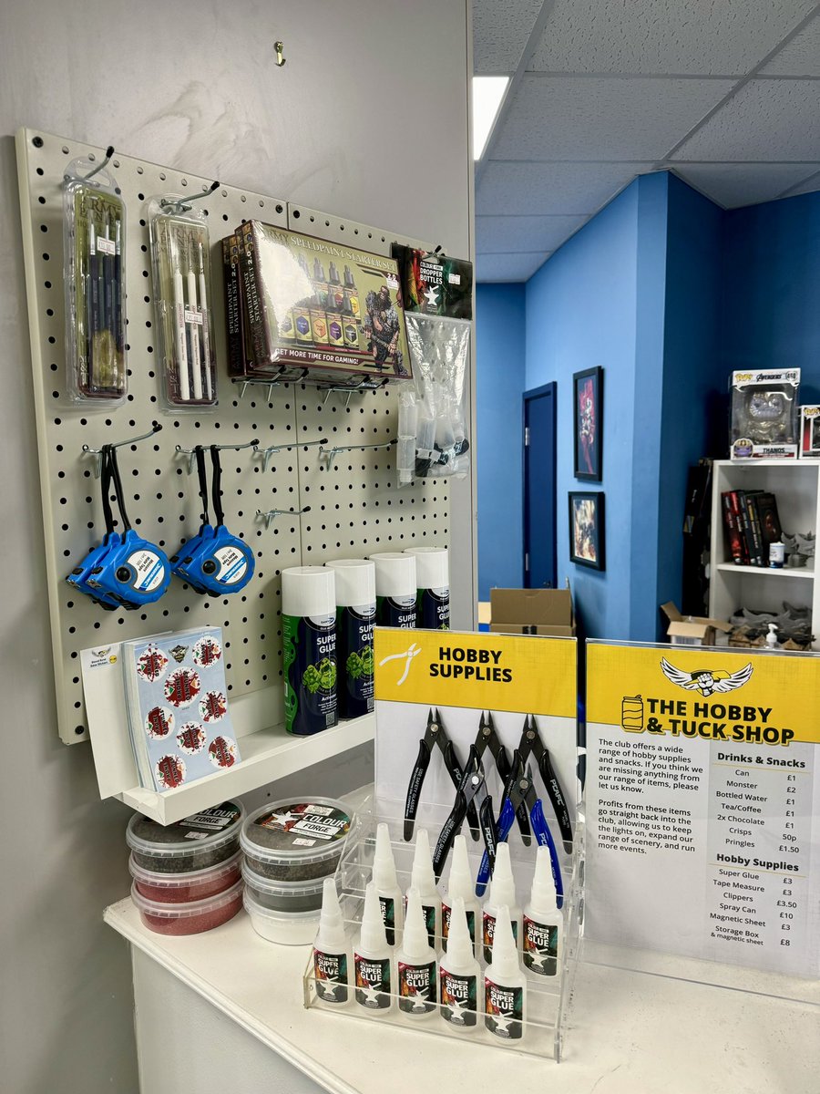 We’ve just expanded our Dice and Hobby supplies! 🎲 And there’s still more to come!

Sales from these go straight back into the club, allowing us to improve the facilities for everyone. The club is ran entirely by volunteers and is kept open only by the support of its members ❤️