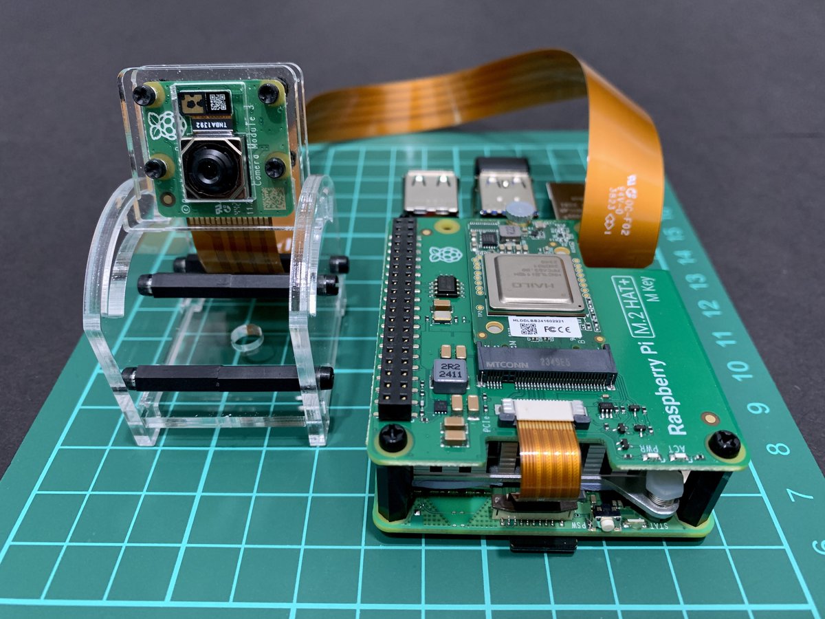 teow_matthew's tweet image. Today, I received and completed this #Raspberrypi #AIKit setup with Camera Module 3 and Pi5. It works well! @Raspberry_Pi, thanks for designing such a great kit. Love it!