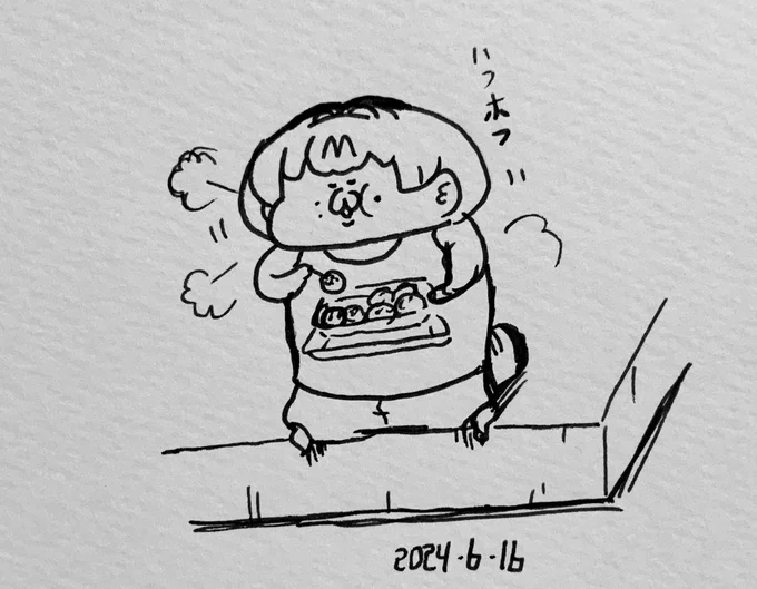 たこ焼きに舌鼓を打つサーバルちゃん 