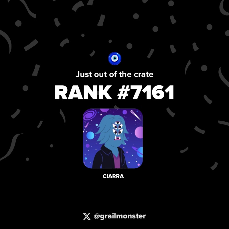 Unleashed from her crate and straight into space, welcome Ciarra!