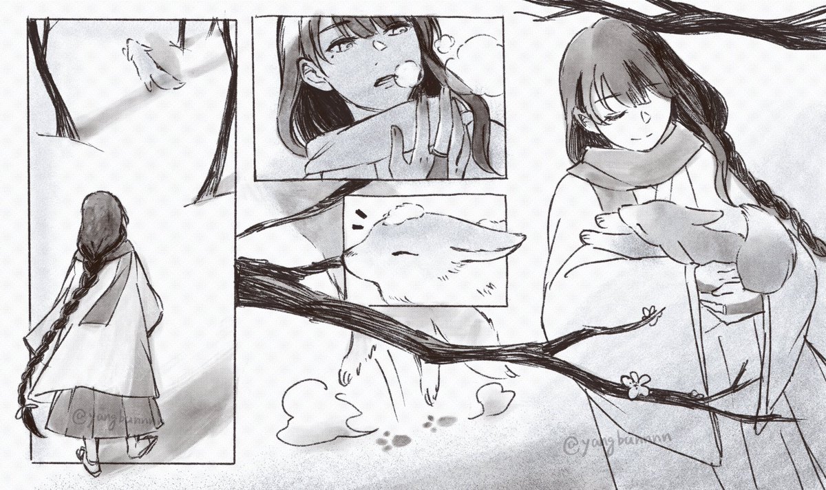 yangbunnnn's tweet image. #eimiko 

帶暖手小狐狸去玩雪