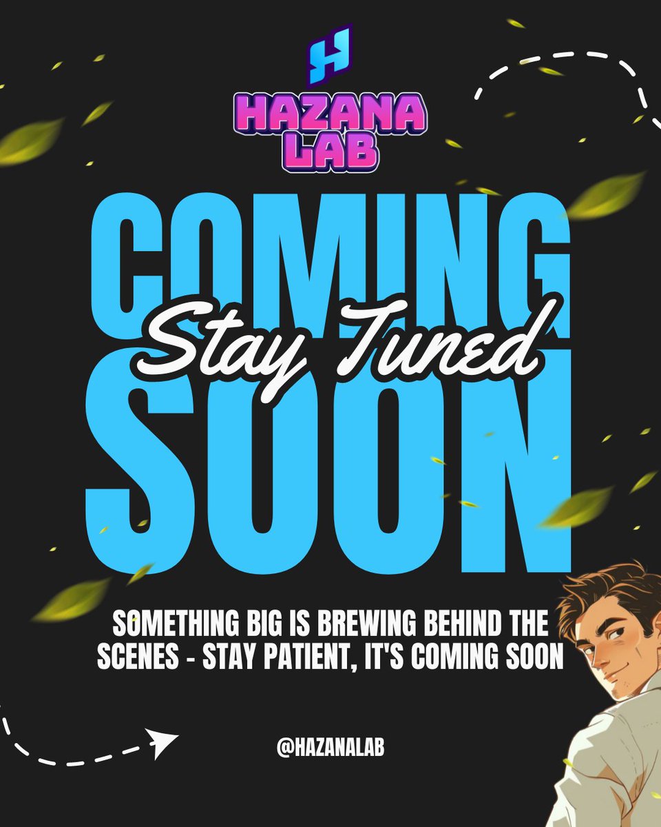 hazanalab's tweet photo. 🌟 We’ve got big news coming in the next two weeks. Join us now to stay in the loop and be part of the excitement! 🚀

#HazanaLab #NFT #JoinUs https://t.co/AupO1TQh4N
