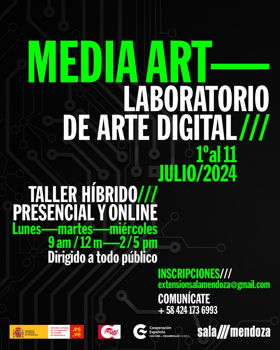 Sala Mendoza (@sala_mendoza) on Twitter photo Muy pronto en la Sala Mendoza con el apoyo de <a href="/CulturaES_VE/">Cultura España-Vzla</a> Si quieres más información sobre nuestro próximo curso/taller escríbenos o completa el formulario acesse.one/ePpCd Muy pronto en la Sala Mendoza con el apoyo de <a href="/CulturaES_VE/">Cultura España-Vzla</a> Si quieres más información sobre nuestro próximo curso/taller escríbenos o completa el formulario acesse.one/ePpCd