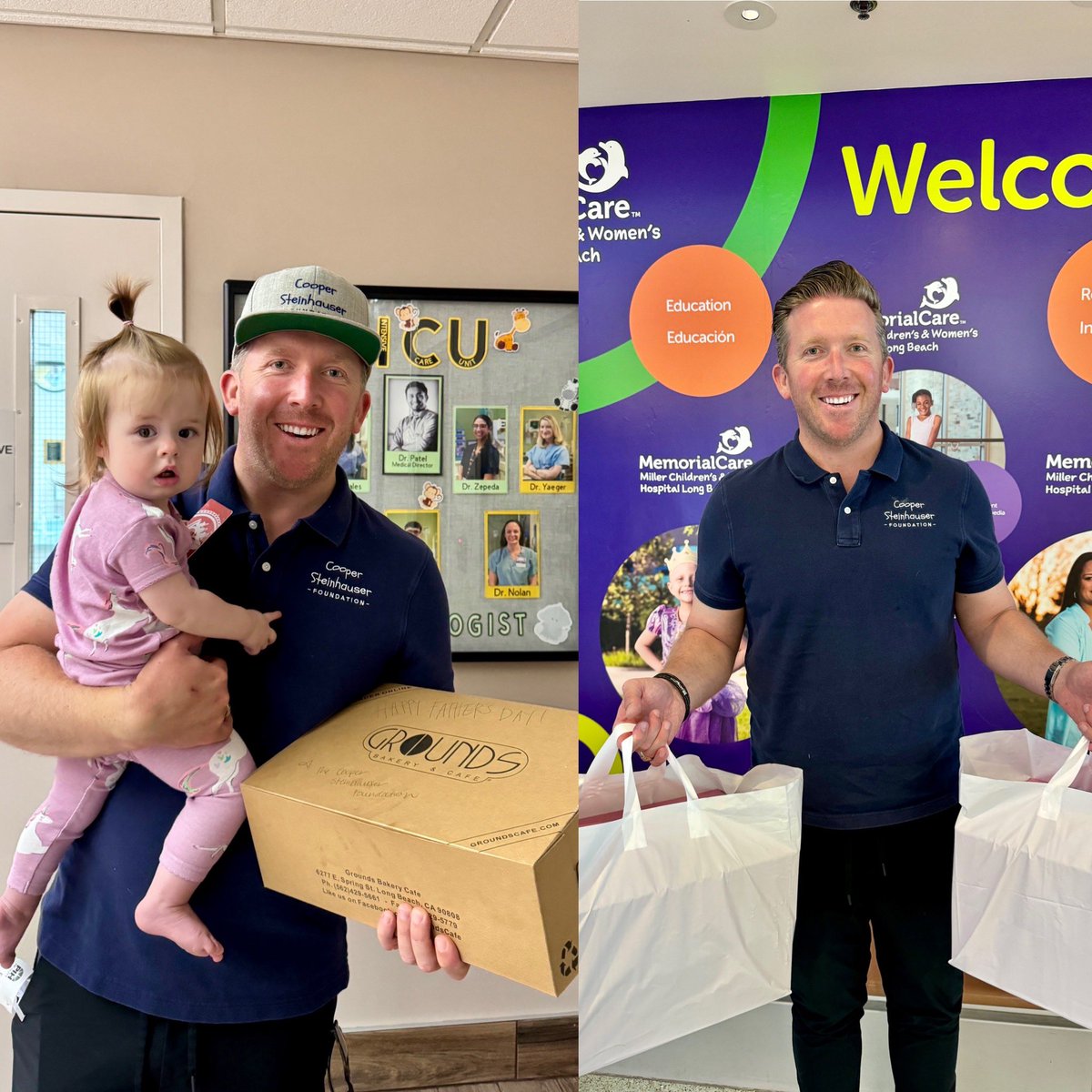We dropped off baked goods for the fathers in the NICU this #fathersday. Father’s Day with a child in the NICU is challenging but today, especially, we recognize the strength, love, and support you provide your child and family. #nicu #nicusupport #nicudad #nicumom #nicubaby