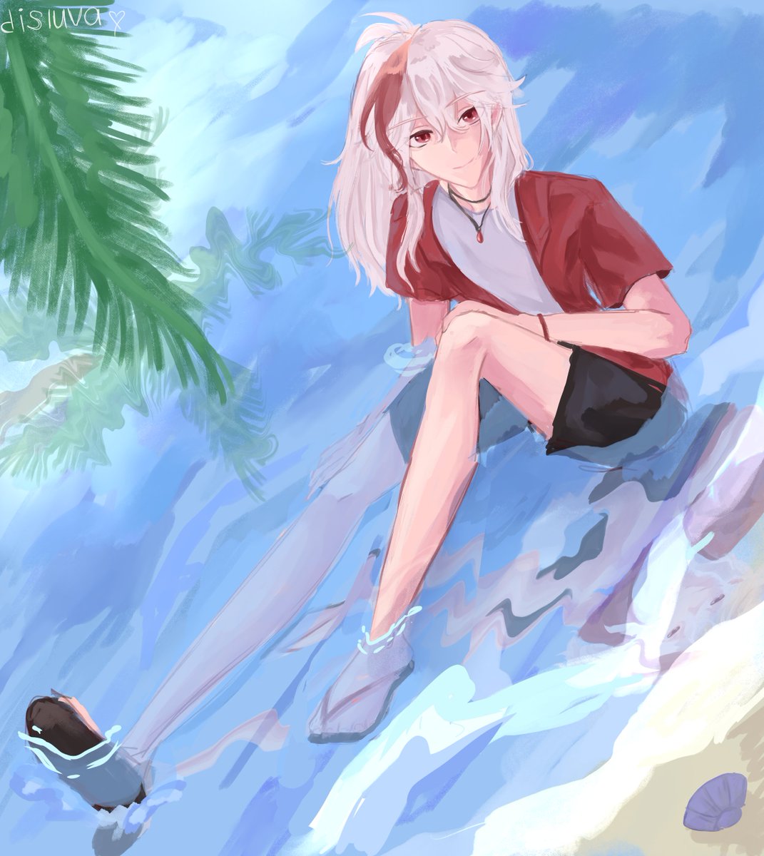 disluvaaa's tweet image. last year I painted summer art for about 12 hours, this one took an hour and a half of my life... but this is more of a sketch than a full-fledged art...
#art #GENSHIN #GENSHINIMPACT #kazuha #summer