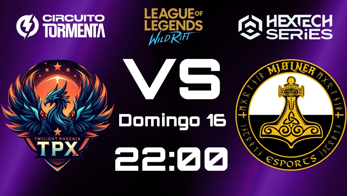 ¡Ya están aquí los playoffs! Esta noche nos jugamos mucho, desear mucha suerte a ambos equipos, os mantendremos informados con los resultados.

📅: Domingo 16/06/2024
🕙: 22:00

🎮: <a href="/TPXeSportsWR/">Twilight Phoenix</a> vs <a href="/Mjolner_eSports/">Mjølner eSports</a> 

#CircuitoTormenta #HextechSeries #2ªDivision #Playoffs