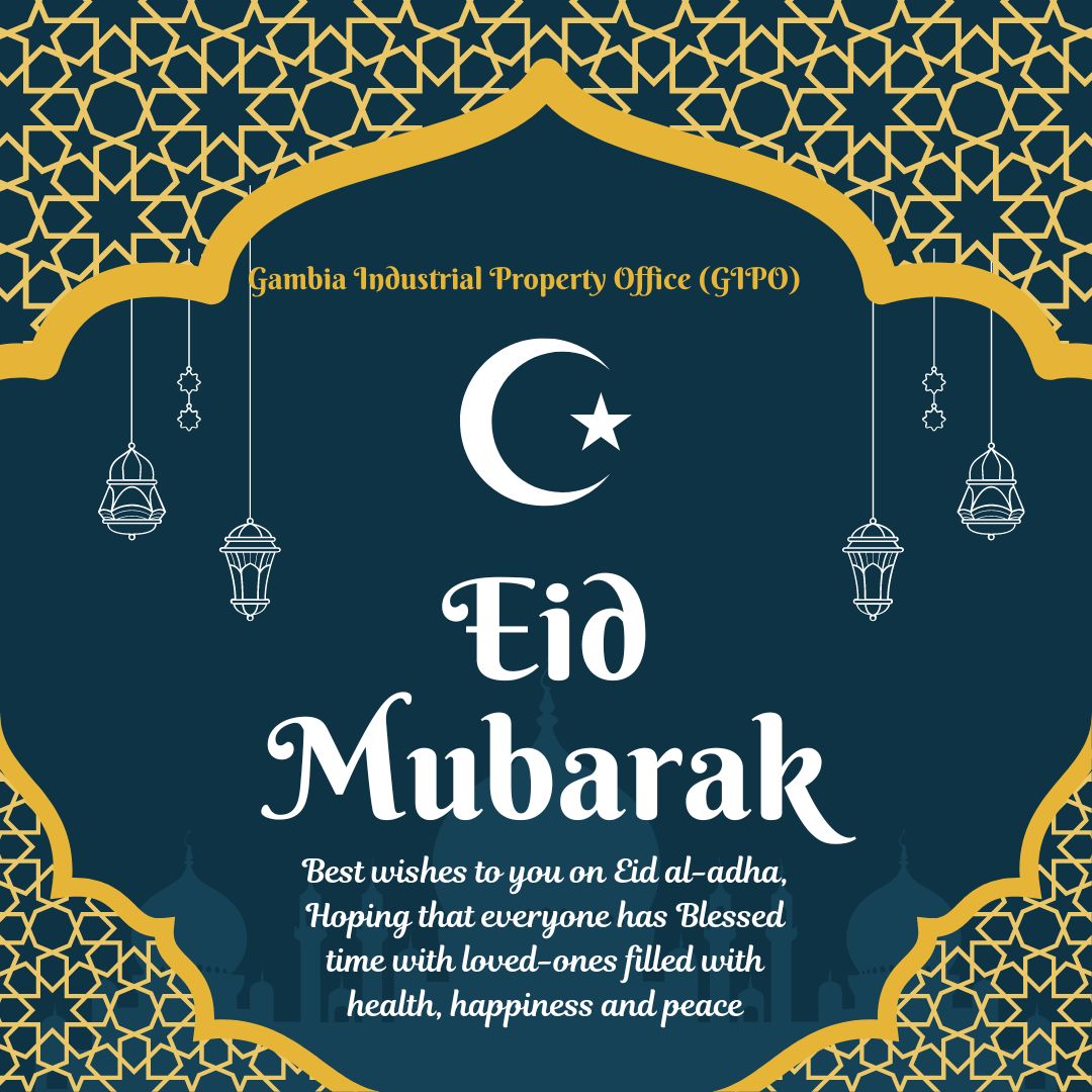 Eid Mubarak from The Gambia Industrial Property Office.