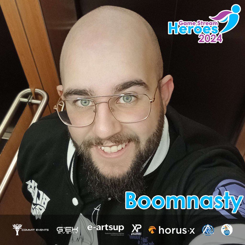mimsheroes's tweet image. Il est de retour cette année, c'est notre @BoomnastyTV 
Le roi des chauves est de retour au GSH, sa joie et son fou rire ainsi que sa bonne humeur seront une fois de plus au rendez-vous ! Au menu du Dofus, KartRider et d'autres jeux ainsi que pas mal de surprises, soyez prêts !