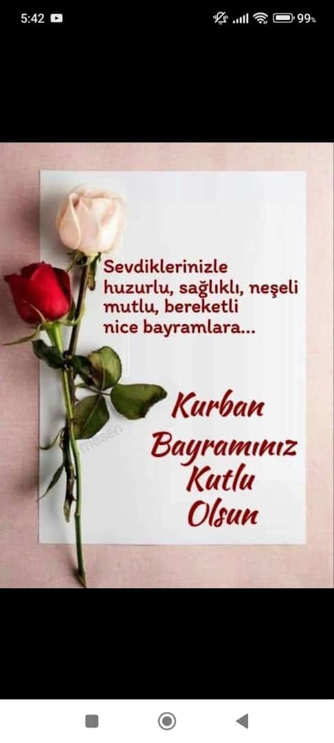 Mutlu keyifli huzurlu Bayramlar