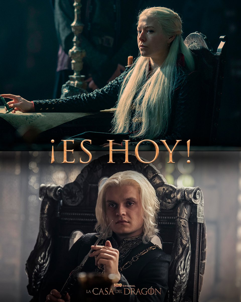 HBOLAT's tweet image. Que sea un hijo por un hijo. 🐲

La segunda temporada de #LaCasaDelDragón llega hoy a HBO y @streammaxla ❤️‍🔥 ¿Están listos? 👀