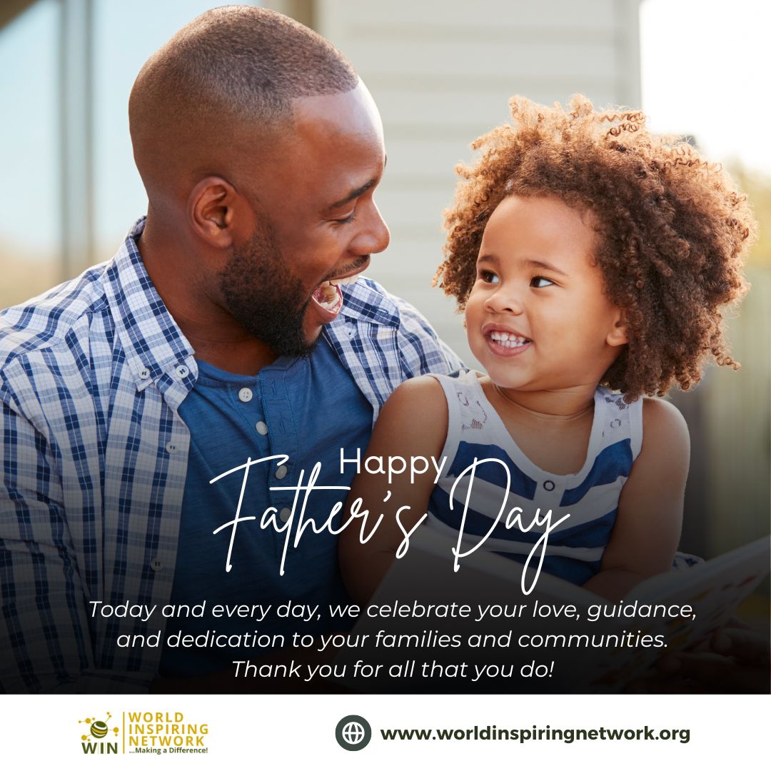 worldINetwork's tweet photo. Happy Father's Day to all the amazing dads out there! Today and every day, we celebrate your love, guidance, and dedication to your families and communities. Thank you for all that you do!

#FathersDay #WorldInspiringNetwork #InspiringDads https://t.co/gKur4Y1hHx