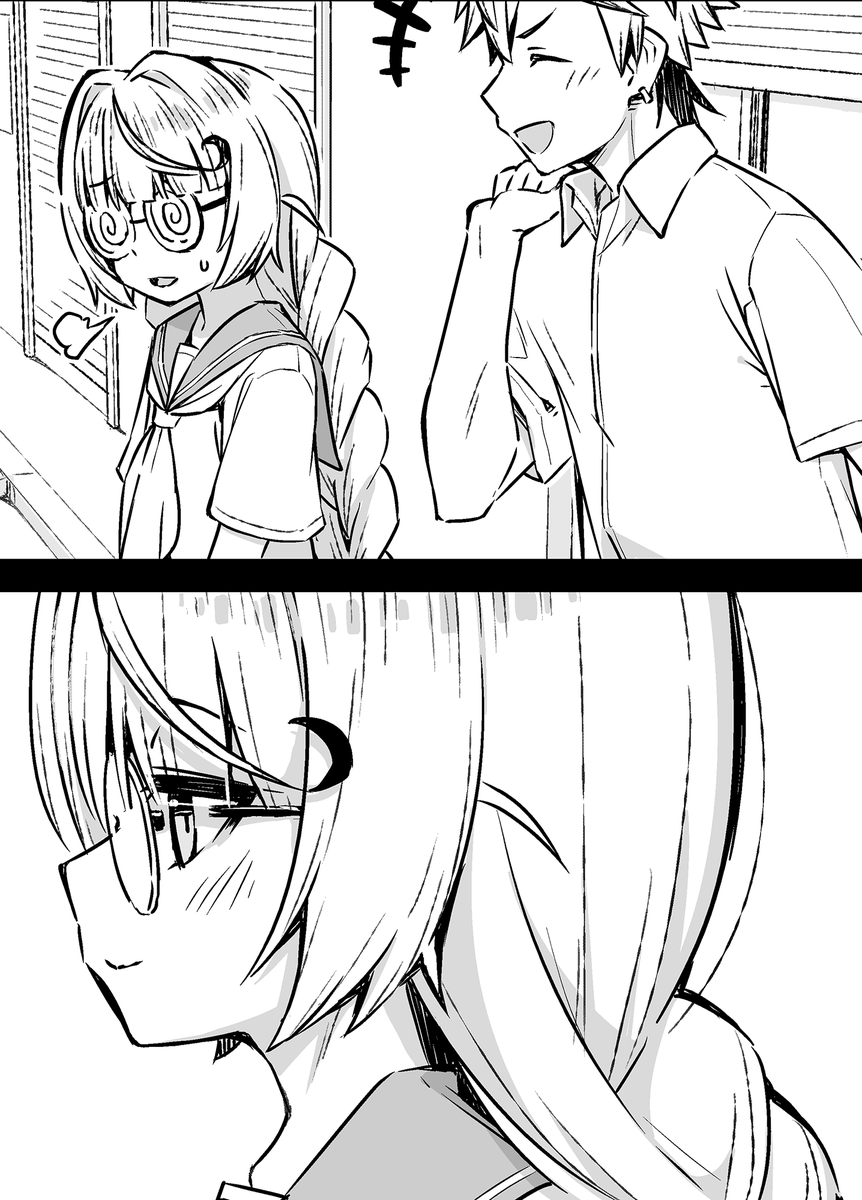 【今回のよく見て欲しいところ】
(上)昔のシキとソウヘイ
(下)三つ編み+メガネ=最強️ 