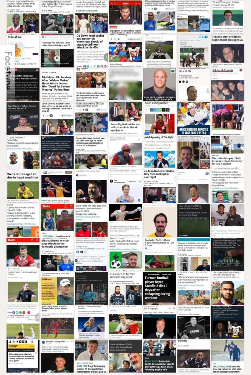 toobaffled's tweet photo. “The fittest people on the planet that simply 'died suddenly' ..  💉☠️

That's following the 'science”

And this is just since January” https://t.co/S5XalfqkpB
