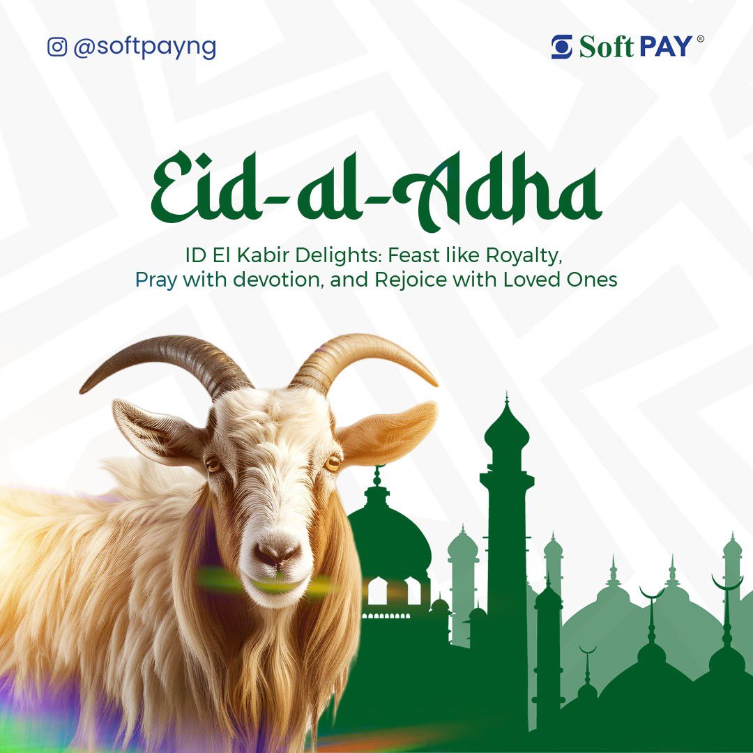 Eid el Kabir from the us to you! May the spirit of this auspicious occasion illuminate your life with hope and positivity. 
Have a wonderful and blessed celebration.

#softpay #eidelkabir #muslimcelebration