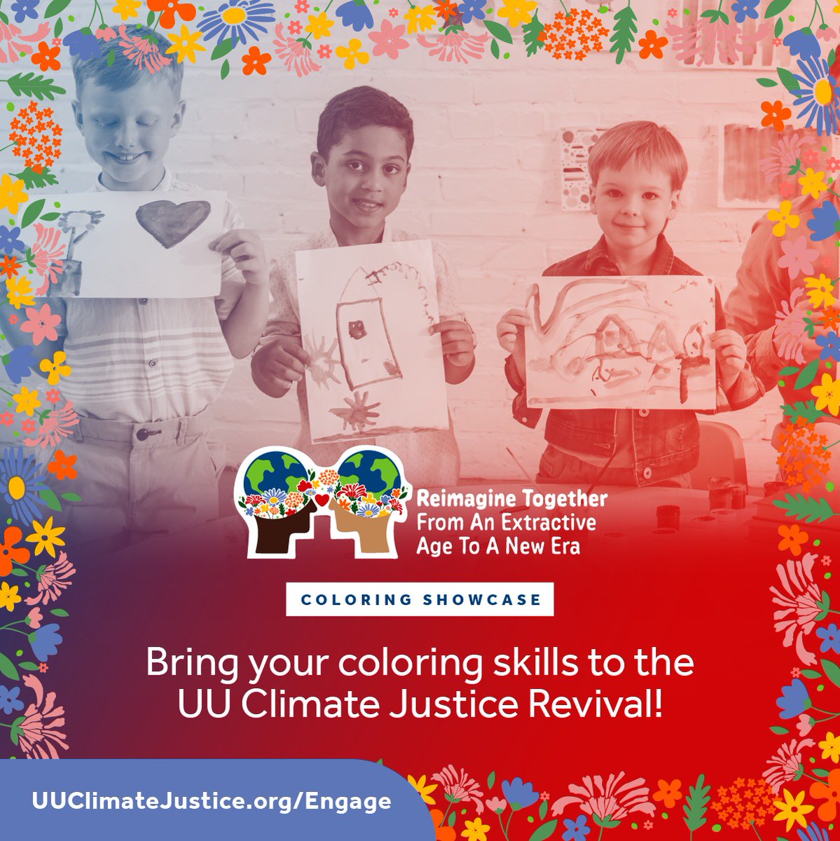 UUA's tweet photo. The UU Climate Justice Revival has activities for all ages! Bring your coloring skills to the Abolitionist Visions of Climate Justice coloring page and be part of our multigenerational UU Climate Justice Revival! https://t.co/Rm418ABPRK
#ReimagineTogether #UU #Church #MultiGen https://t.co/Kc3pQtAFf0