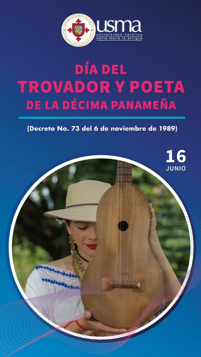 USMApanama's tweet image. Día del Trovador y Poeta de la Décima Panameña y el inicio de la Semana de la Familia.

#DCIUSMA