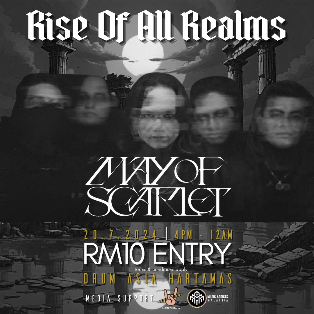 Get ready semua untuk Rise Of All Realms 2024 collaboration tour with Subject album launching di Drum asia, hartamas ‼️

RM10 je per entry❗️

Please read tickets terms &amp; conditions