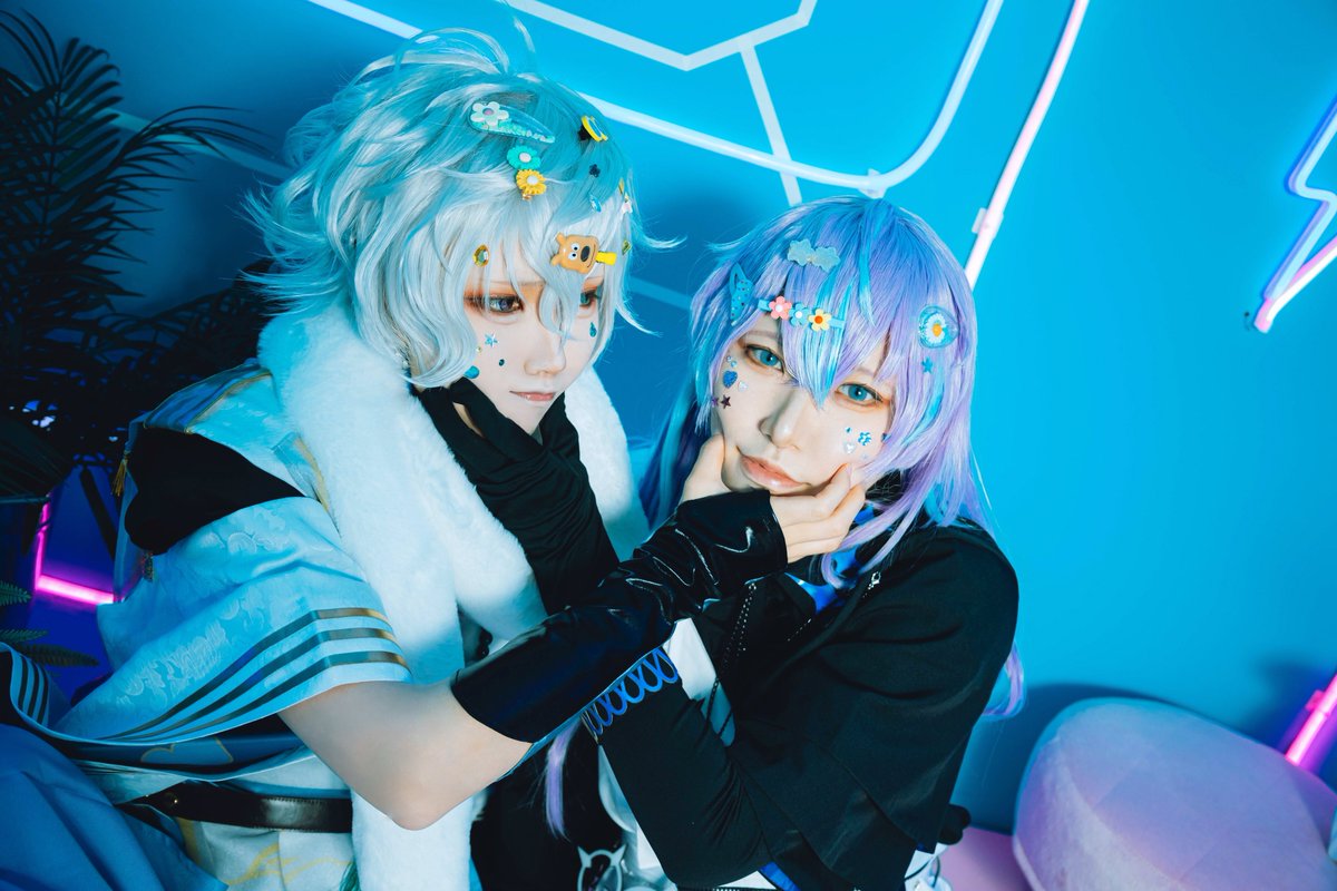 min_tn7's tweet photo. cos/🌈🕒
⚠︎デコラ

🐙:🀄️さん
🥷:てん

photo:なぎさきさん(@nagisaki_photo )

 #てんcos https://t.co/08ELw3T5Lz