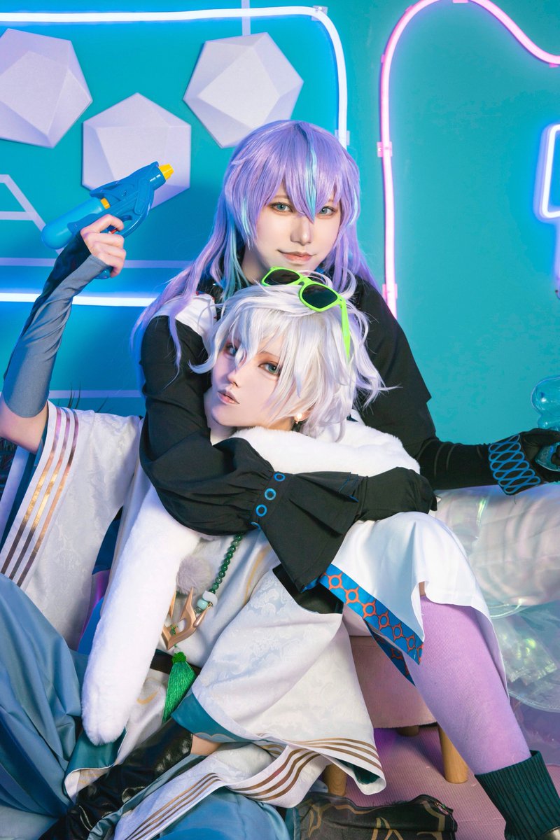 min_tn7's tweet photo. cos/🌈🕒
⚠︎デコラ

🐙:🀄️さん
🥷:てん

photo:なぎさきさん(@nagisaki_photo )

 #てんcos https://t.co/08ELw3T5Lz