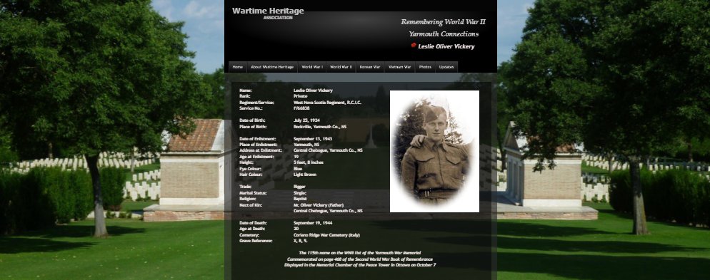 WartimeHeritage's tweet photo. 80 yrs ago today Private Leslie Vickery of Rockville, Yarmouth Co, #NovaScotia, embarked for the UK in Halifax serving with the West NS Regt. Read his story @: https://t.co/fGTm6j0Hbv
#LegacyOfLiberation #WWII #WW2 #CanadaRemembers #ItalianCampaign #ShareYourTribute #WNSR https://t.co/AvPMz9ZiIM
