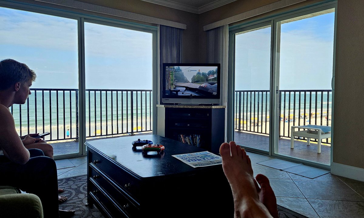 DeepCover266's tweet photo. The best way to watch the end of the Le Mans 24 race. #LeMans24 #HappyFathersDay https://t.co/HVmopo4lVt