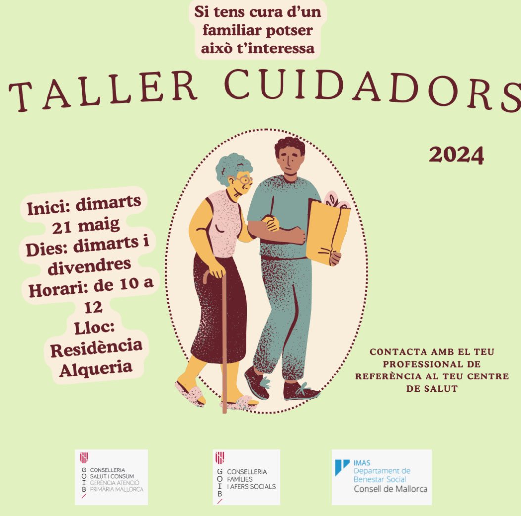 Esta semana hemos finalizado el Taller de Cuidadores en UBS Alqueria <a href="/CsSantanyi/">C.S SANTANYÍ</a> con una gran participación y ganas de más 💪Un grupo fantástico de gente muy bonita 🥰Gracias a todas por abrirnos vuestros corazones 💗👩🏻‍⚕️<a href="/nikrequena/">Ana Requena</a> 👩🏻‍⚕️<a href="/senditali/">Senda</a>
