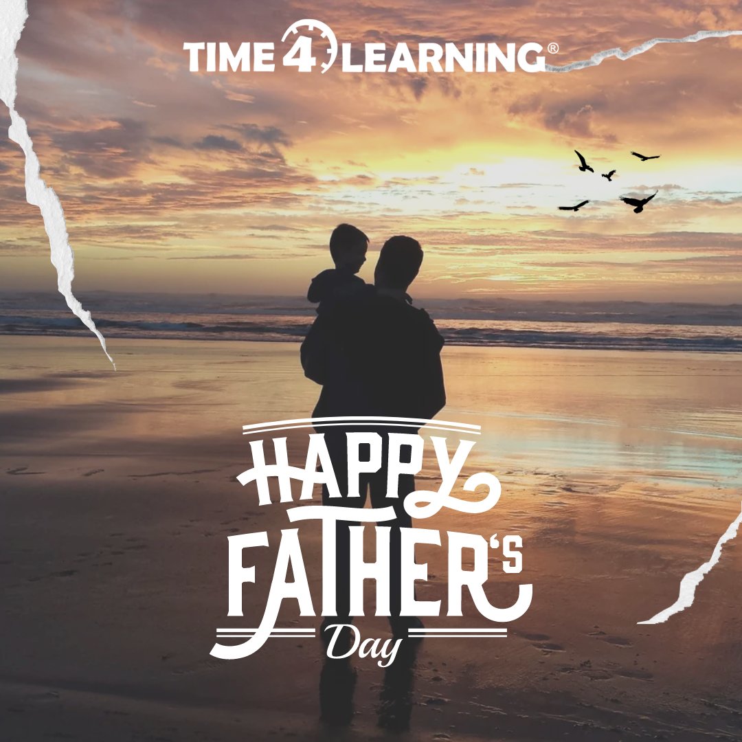 Time4Learning's tweet image. Wishing a very Happy Father's Day to all the dads, stepdads, and father figures making a positive difference in a child's life. Give a shout-out and/or share a pic of the special dads in your life! #FathersDay #HappyFathersDay