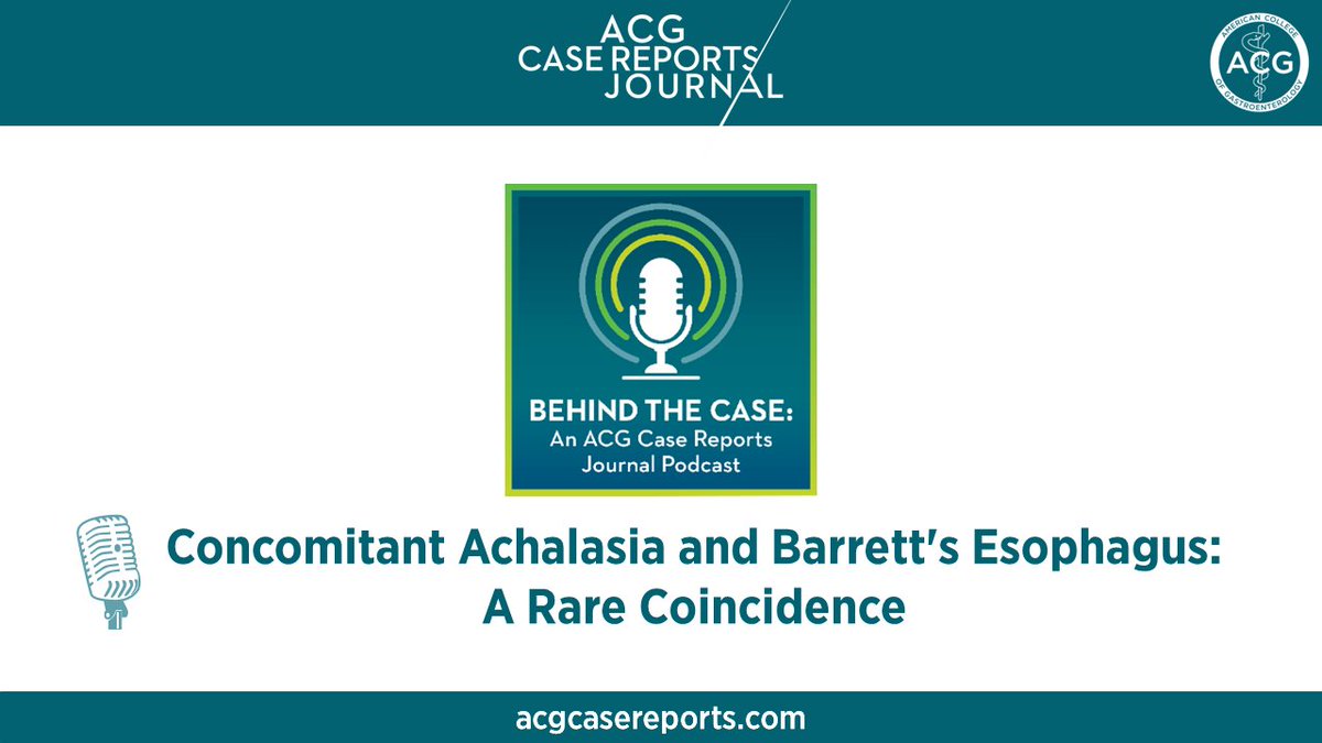 ACGCRJ (@acgcrj) on Twitter photo 🎙️Behind the Case Podcast🎙️
Concomitant Achalasia and Barrett's Esophagus: A Rare Coincidence
Co-EIC Dr. <a href="/KhushbooSGala/">Khushboo Gala</a> w/ Dr. Chamil Codipilly and case report co-author, Dr. <a href="/SalihSamo/">Salih Samo MD, MSci, FACP||Esophagologist</a>
🔊 gi.org/acgcrpodcasts
📗 bit.ly/3xed0fb
<a href="/CCodipillyMD/">Chamil Codipilly</a> 🎙️Behind the Case Podcast🎙️
Concomitant Achalasia and Barrett's Esophagus: A Rare Coincidence
Co-EIC Dr. <a href="/KhushbooSGala/">Khushboo Gala</a> w/ Dr. Chamil Codipilly and case report co-author, Dr. <a href="/SalihSamo/">Salih Samo MD, MSci, FACP||Esophagologist</a>
🔊 gi.org/acgcrpodcasts
📗 bit.ly/3xed0fb
<a href="/CCodipillyMD/">Chamil Codipilly</a>