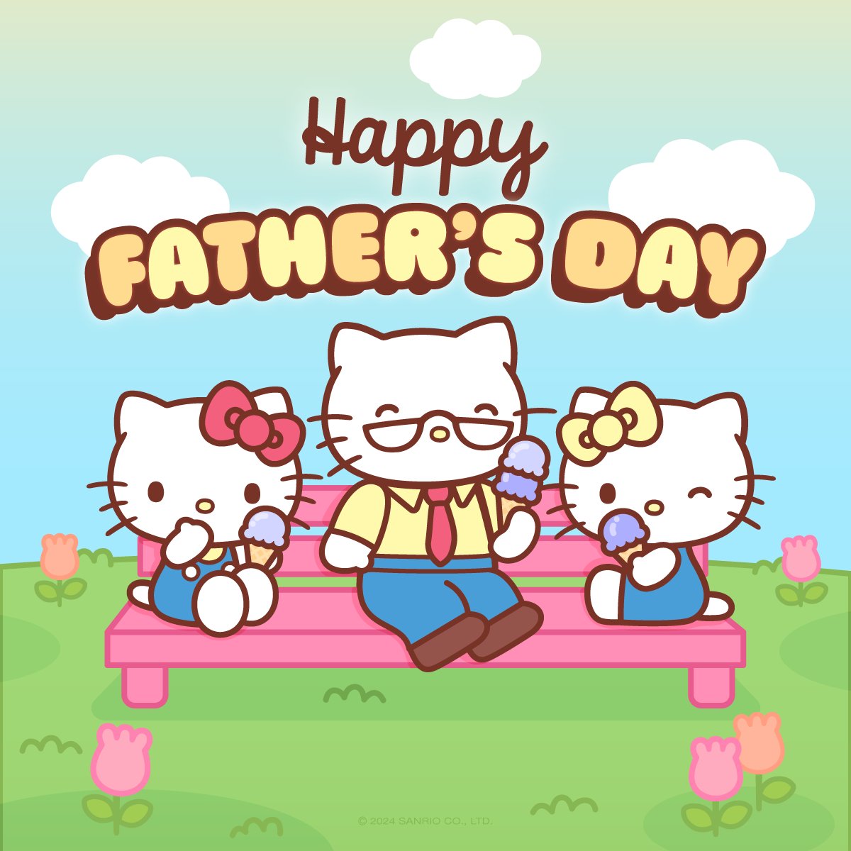 hellokitty's tweet photo. Happy #FathersDay! 🍦👔 https://t.co/SmfNEWFi5L