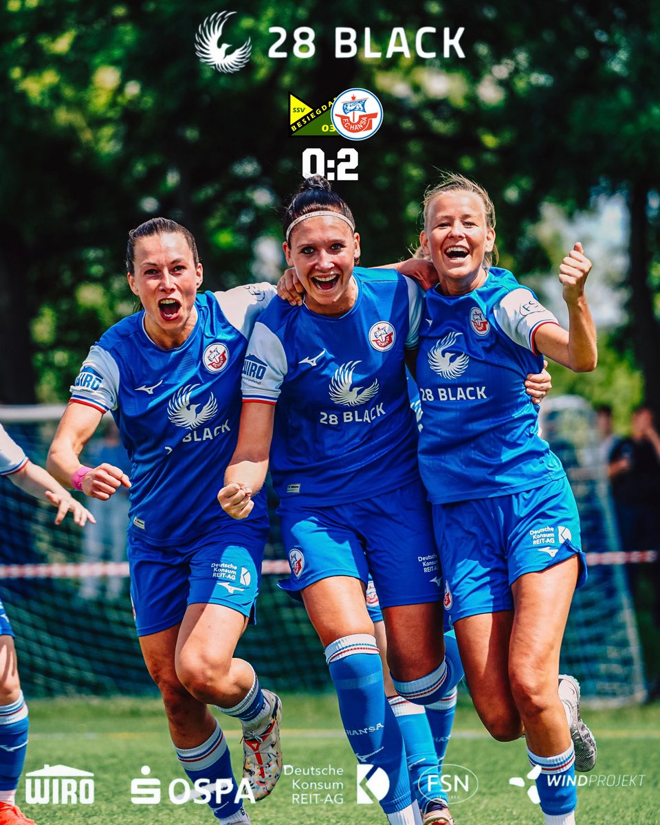 HansaRostock's tweet image. AUFSTIEG❗️💙🤍❤️
Durch einen 2:0-Sieg im Rückspiel bei Besiegdas Magdeburg steigen die Hansa-Frauen in die Regionalliga auf!🔥
Wir sind so stolz auf euch, Mädels!🙏 

#wirsindhansa