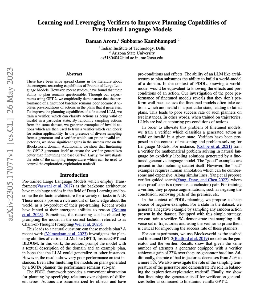 rao2z's tweet image. [The skinny on LLMs as World Models for planning:] Despite some early hallucinations to the contrary, it was clear by last year that LLMs can&apos;t be used directly as robust world models. They can however be leveraged in sane ways to get world models. 

In an #ICML2023 KLR workshop…