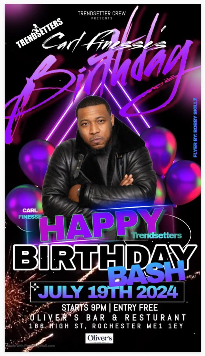 Friday 19th July 2024 I celebrate another year on the planet. Join me in celebrations. Free entry all night with special guest DJs and giveaways. Hope to see you all there ❤️🙏🏾🙌🏾🥂<a href="/highlight/">highlight</a> The Trendsetters