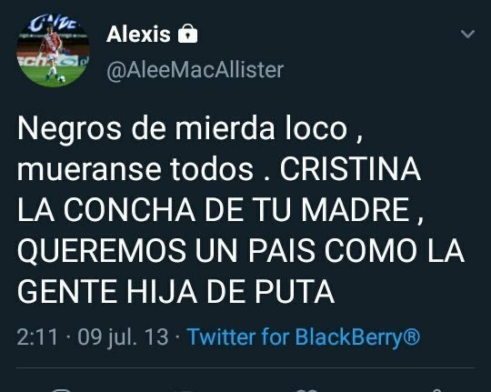 Agradezcan que esta selección no se expresa politicamente porque para su desgracia y mi alegria, la mayoria del plantel no opina como ustedes quieren.