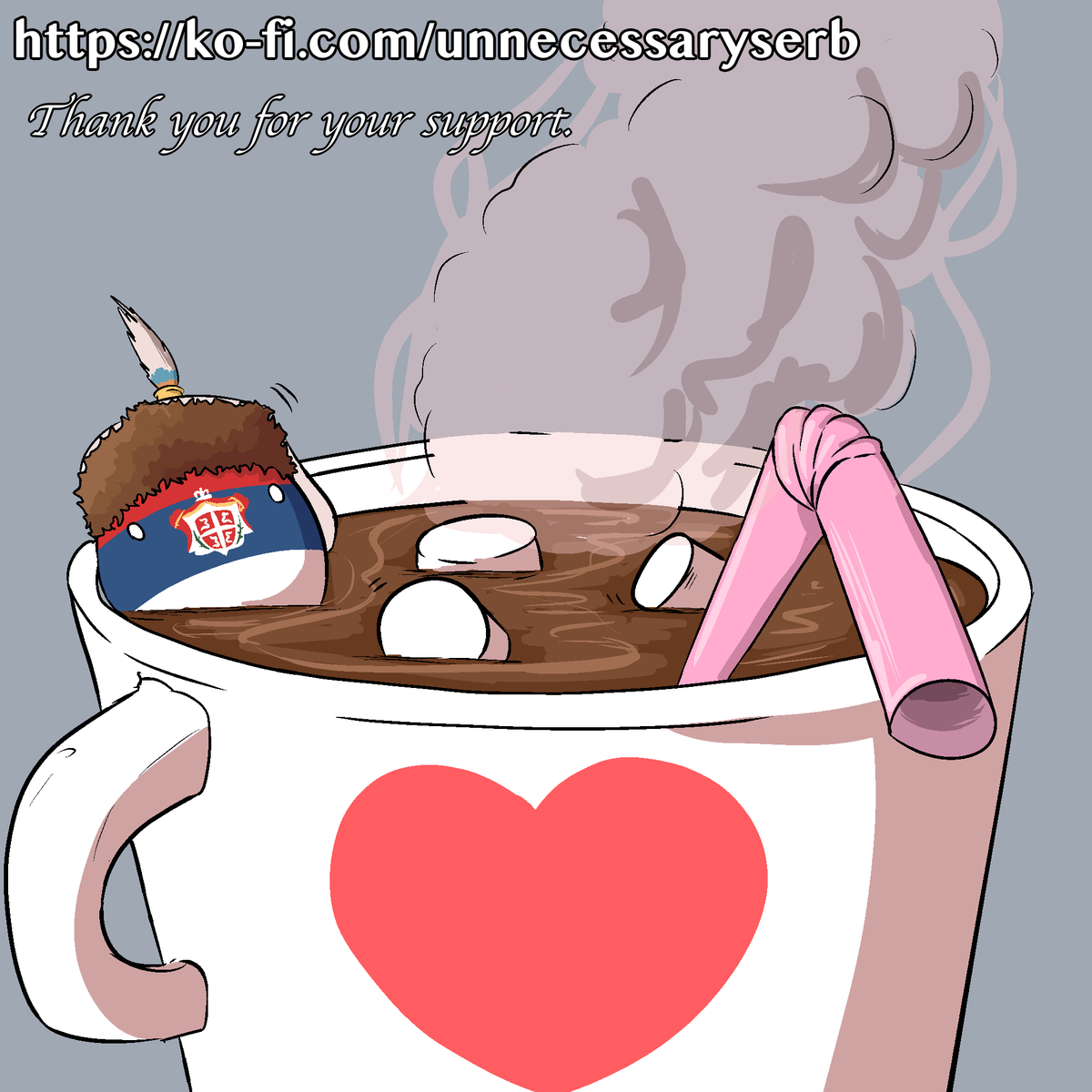SerbUnnecessary's tweet photo. Hello hello everyone! I just wanted to mention that I have created a Ko-fi! If you want you may support me there. Right now there isn't much there, but I will add stuff eventually https://t.co/YpAKIahzFV https://t.co/DjMD1ZqGaj