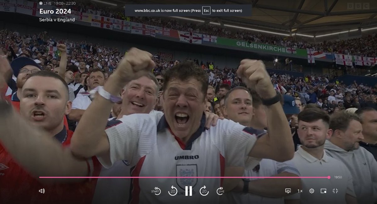 nickefclaity's tweet photo. He’s back!! Everthing will be ok with this legend in the crowd!  #euros #englandvserbia #england https://t.co/ltE23xLHZr