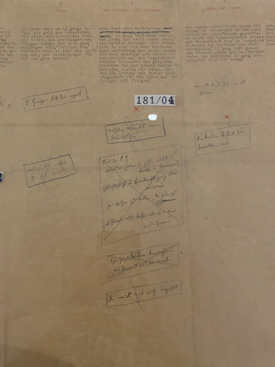 the Brecht exhibition @ravenrow is a real treat. Collections of Brecht’s notebooks, handwritten plot outlines spliced with his poetry AND promenade performances of play fragments with a sparky young cast who hit the epic theatre notes gorgeously